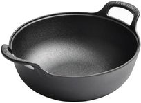 VONOTO Cast Iron Wok with Handles, 