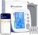 Upper Arm Blood Pressure Monitor for Home Use, Digital BP Machine Sphygmomanometer with 398 Reading Memory, Adjustable Arm Cuff 8.6"-17.7" (22-45 cm) Large LCD Display with Bluetooth Sync