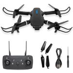 ilkqeppe Mini 4K Fly More Combo, Drone with 4K UHD Camera for Adults, Under 249 g, 3-Axis Gimbal Stabilization, 10km Video Transmission, Auto Return, 3 Batteries for 93-Min Flight Time ﻿ Black