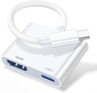 USB C to HDMI Adapter, Type c to HDMI 1080P 4K Converter (Thunderbolt 3 Compatible) with Video Audio Output for iPhone 15,MacBook Pro 2018/2017/2016,Galaxy S8 to S23,Dell,Huawei Mate 20,HP and More