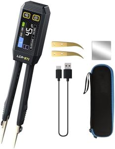 【Upgraded Version LCR-ST1 】 WESTOBIG LCR Meter Tester, Mini Smart Tweezer, SMD Tester, ESR Meter, 100Hz, 1kHz, and 10kHz Resistance Capacitance Inductance Continuity Diodes Tester Measurement Tools