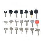 Digger Keys,maxant Ignition Starter Key Set 21Pcs Piece Construction Machine Key Universal Ignition Switch Spare Keys Dumper Keys for Agriculture Construction Machinery Plant Dumper Excavator