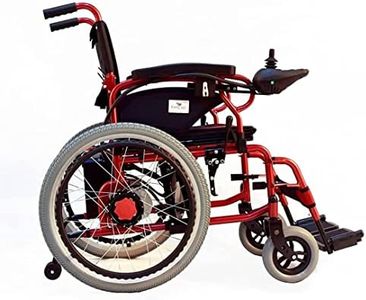 KANISHKA WHEELCHAIR WALA Power Wheelchair/ LITHIUM BATTERY/Regular Foldable Wheelchair with Safety Belt/ Wheel chairs for old people/ Manual Mobility with Wheels/ Remote Operator/ Cushion Seat for Extra Comfort/ Steel Material