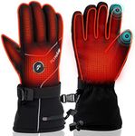 Flyhare Heated Gloves | Rechargeable Motorcycle Gloves for Men & Women | Electric Hand Warming Gloves | Touchscreen Waterproof with 5V Batteries Included