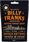 Billy Franks Paleo Turkey Jerky - Free Range - High Protein - Healthy Keto Snack - Biltong - Buffalo Hot Wing - 10 Packs x 30g