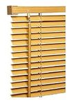 60cm x 150cm - Window Curtians - Teak Colour - PVC wood grain Effect Venetian Blinds - Child Safe Pull Cords - Included All Fittings