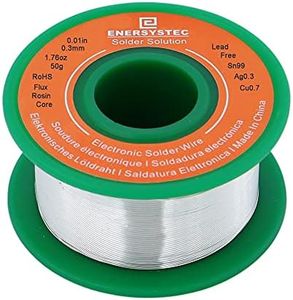 Ultra-Thin Solder Wire 0.01in (0.3mm) Rosin Core Flux 2.5%, Lead Free Solder Wire Sn99 Ag0.3 Cu0.7 Flow 0.11lb. for High Precision Electronics Soldering