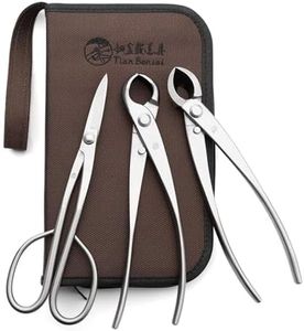 TianBonsai Bonsai Tools 3-Piece Alloy Steel Bonsai tool Kit In Cluding 210mm Long handle Scissors / 205mm Branch Cutter / 205mm Knob Cutter (NBK-01)