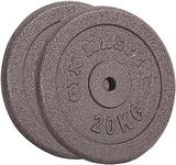 GYM MASTER Pair of Standard 1" Weight Plates in Cast Iron - 20kg