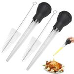 4 Pcs Turkey Baster Large, Meat Injector Syringe, Baster for Cooking Food Syringe Meat Injector for BBQ Grill Baking Kitchen Cooking