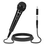 Shinco Handheld Mic, Dynamic Cardioid Microphone with 13ft Cable and ON/Off Switch, Ideally Suited for Speakers, Karaoke Singing Machine, Amp, Mixer