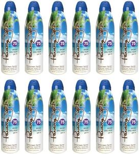 Panama Jack Continuous Spray Sunscreen - SPF 75, Broad Spectrum UVA/UVB Protection, PABA, Paraben, Gluten & Cruelty Free, Water Resistant (80 Minutes), 5.5 OZ (5.50 Fl Oz (Pack of 12))