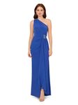 Adrianna Papell Women's Jersey Evening Gown Special Occasion Dress, Brilliant Sapphire, 16