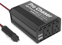 Pro Chaser 400W Car Power Inverter 12V DC to 110V AC Car Truck RV Inverter 6.2A Dual USB Charging Ports for Road Trips