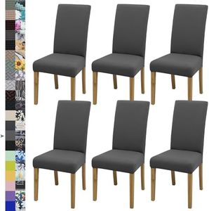 BIETYONE Chair Covers,Dining Room Chair Covers Set of 6,Stretch Kitchen Chair Cover,Washable Dining Chair Cover,Parsons Chair Slipcovers Protective,for Home,Restaurant,Banquet
