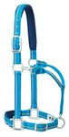 Weaver Leather Nylon Padded Reflective Adjustable Horse Halter, Average, Blue