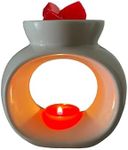 Ceramic Aroma Lamp Fragrance Wax Burner, Essential Oil Warmer, Scented Oil Diffusers, Wax Melts Holder,Aromatherapy Oil Warmer for Holiday Home Decoration Valentine Gift (Candle and Oil Not Included)