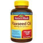 Nature Made Flaxseed Oil 1000mg Tablets, 100 Count