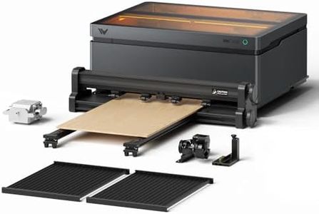 WECREAT Vision Pro 45W Laser Cutter with 137” Auto Conveyor Feeder & Rotary Pro, HD Camera & Auto-Lifting, Laser Cutter Cuts 1” Wood, Full Enclosure Laser Engraver Machine for Wood and Metal, Acrylic