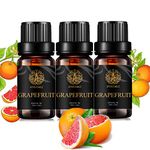 Aromatherapy Grapefruit Essential Oils Set, 3x10ml Therapeutic Grade Grapefruit Fragrance Essential Oils Kit for Diffusers, Home 100% Pure Grapefruit Aromatherapy Essential Oil Fragrance Set