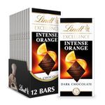 Lindt Excellence Intense Orange Dark Chocolate Bar, 3.5-Ounce Packages (Pack of 12)