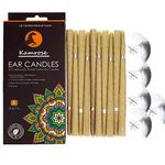 10 x Ear Candles for Blocked Ears Hopi Wax Remover + 5 Protective Discs Included Ear Candles Aromatherapy CE Medical Grade Double DISC Wax Filter (Muslin Cloth)