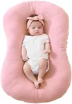 FUNUPUP Rayon Made from Bamboo Baby Lounger Cover Compatible with Snuggle Me Lounger, Infant Lounger Pillow Cover for Newborn, Removable Elastic Newborn Lounger Cover,Cover Only,Pink