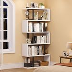 YITAHOME Tall Bookshelf Modern Book Shelf 6 Tier Bookcase, Open Display Storage Rack Shelves for Living Room/Bedroom/Home/Office/Kitchen, White