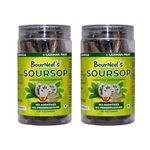 BourNeel's Soursop Dry Leaves Pack Of 2 (150 Dry Loose Leaves In Each Packet) |Soursop Graviola Laxman Phal |Soursop Kadha Green Tea |,280 Grams