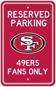 FANMATS 32176 San Francisco 49ers Parking Sign Décor 18in. X 11.5in. Lightweight