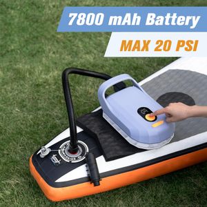 AIRBANK Whale Shark Pro Rechargeable SUP Pump – 20PSI Fast Inflation for Paddle Boards, Kayaks, Boats