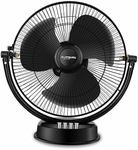 Longway Speedy P1 300 mm/12 inch Ultra High Speed 3 Blade Anti-Dust Decorative Star Rated Table Fan (Black, Pack of 1)