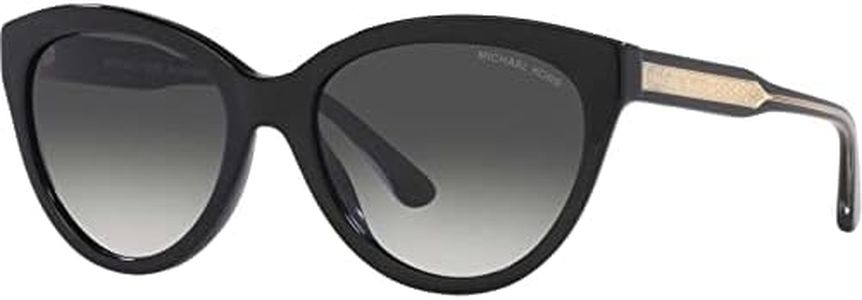 Michael Kors 0MK2158 Sunglasses, Laminado Negro Transparente/Degradado Gris Oscuro, 55 para Mujer