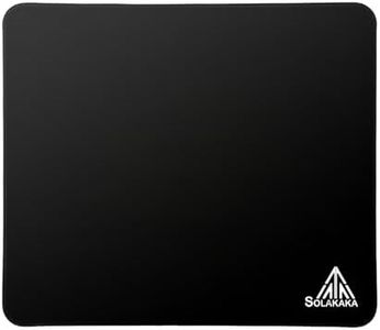 SOLAKAKA EP9 Black Gaming Mouse Pad- 4MM Thick 17.7"x15.7" (450x400mm) Large Mouse Pad, Micro-Woven Precision Surface, Non-Slip Rubber Base, Stitched Edge- FPS,MOBAs,RTS,MMO
