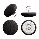 Primpins Upholstery Tacks - 20 Colors Available - Fabric Covered Button Twist Pins - for Bed Skirts, Slipcovers, Armchair Caddies, Headliners (Set of 24, Black)