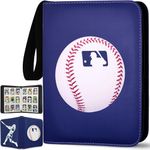 Baseball Card Binder 900 Pockets, 50 Sleeves Large Baseball Binder 3 Ring Zipper Trading Cards Holder 9 Pocket, Sport Card Collection Book Storage Organizer, Album Folder Case Protector Collector Gift