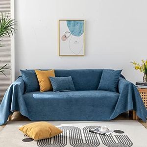 DREAMINGO Blue Waterproof Couch Cover for 3-Seater Sofa, Pet Leakproof Furniture Cover, Washable, Non-Slip, 71"x134"