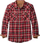 Legendary Whitetails Men's Shotgun Western Flannel Shirt, Bullseye Plaid, X-Large Tall