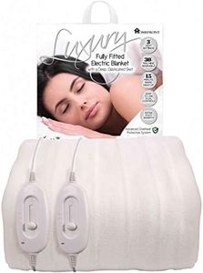 Homefront Electric Blanket King Size Dual Control - 152x203 Centimetres - Premium Fitted Heated Mattress Cover, Underblanket, Elasticated Skirt, Overheat Protection, Fast Heat Up - Machine Washable