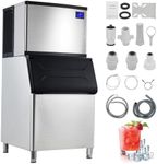 Commercial Ice Maker Machine, Split Ice Machine with 500Lbs Storage Bin