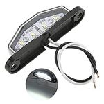 Acouto 4‑LED License Plate Light 10‑30V IP67 Waterproof Rear License Plate Light Lamp for Trailer RV Van Truck