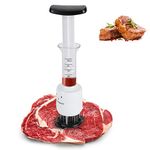 Meat Tenderizer Injector Syringe with 30 Stainless Steel Needles, Beef, Pork, Chicken, Turkey, Lamb, Fish Flavor Infuser, for Home Kitchen and Outdoor BBQ Party
