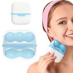 CURISSA Ice Roller for Face & Eye Puffiness Relief, Ice Face Roller, Facial Icing Rolling Mould Moisturizing Reusable Massager for Home (Skin Ice Roller) (Blue)