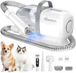 Bawetech B2 Pet Grooming Kit, 5-In-1 Dog Grooming Vacuum and Dryer with Clipper and Brushes, 11000Pa Suction, 2L Capacity, 113℉ Dryer, Low Noise Pet Hair Vacuum Groomer for Dogs Cats Home Cleaning