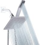 Metal Square 8" Rainfall Shower Head With Handheld Spray Combo,Dual Shower Head With 70" Extra Long Flexible Hose and Smooth 3-Way Diverter (Polished Chrome)