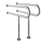 Dolphy Stainless Steel Wall Mounted U-Shaped Support Grab bar (Set of 2)
