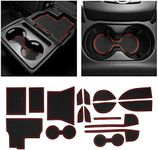 CupHolderHero fits Mazda CX5 Accessories 2017-2024 Premium Custom Interior Non-Slip Anti Dust Cup Holder Inserts, Center Console Liner Mats, Door Pocket Liners 17pc Set (Red Trim)