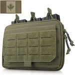 WYNEX Tactical Molle Admin Pouch of Kangaroo Style, Modular EDC Bag Utility Tool Pouch with Mag/Zipper Strip Insert