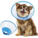 Vivifying Pet Cone, Adjustable 6.7-9 Inches Lightweight Elizabethan Collar for Puppies, Small Dogs and Cats - Blue