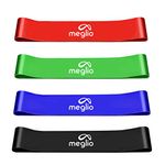 Meglio Loop Resistance Bands for Men & Women - Latex Free Elastic Exercise Bands for Fitness with 4 Different Resistance Level, Ideal for Home, Gym, Physiotherapy, Yoga & Pilates | (Pack of 4)